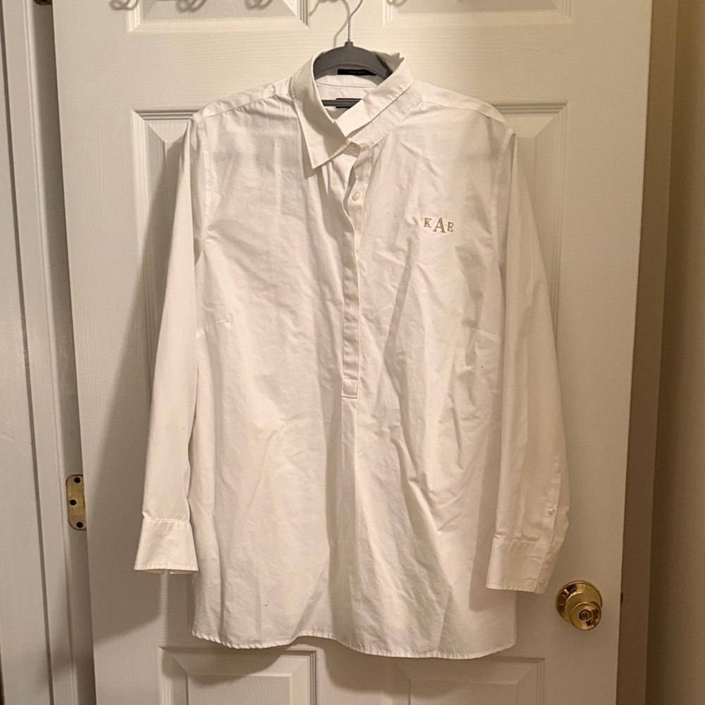 Lands' End White Tunic Top